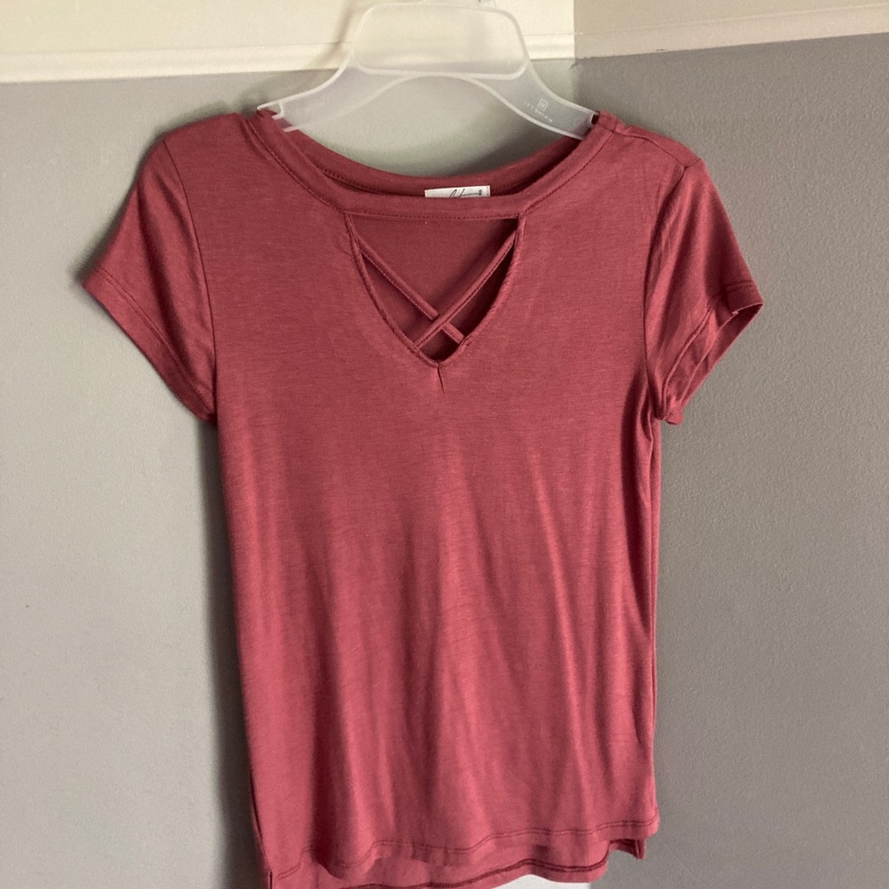 Pink v-neck top!